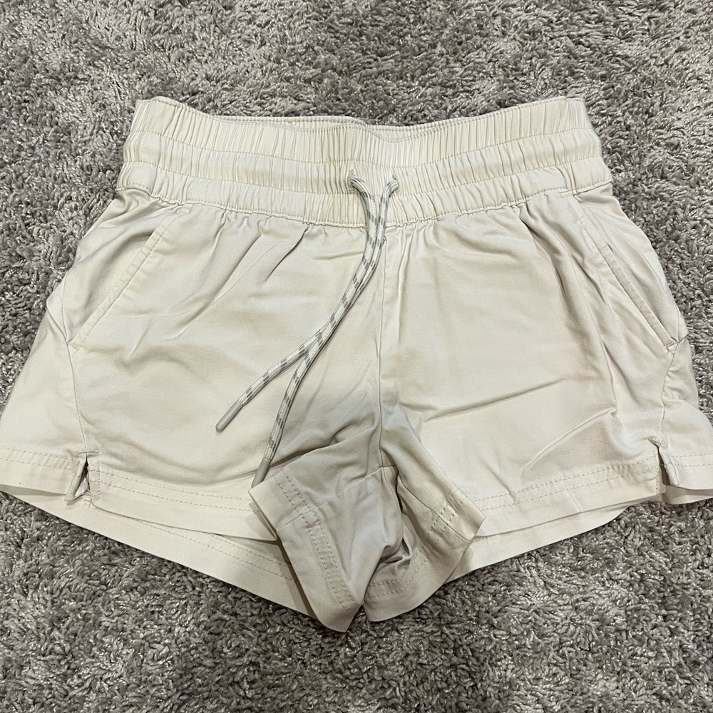 Avalanche Cream Athletic Shorts Lightweight Elastic Waist